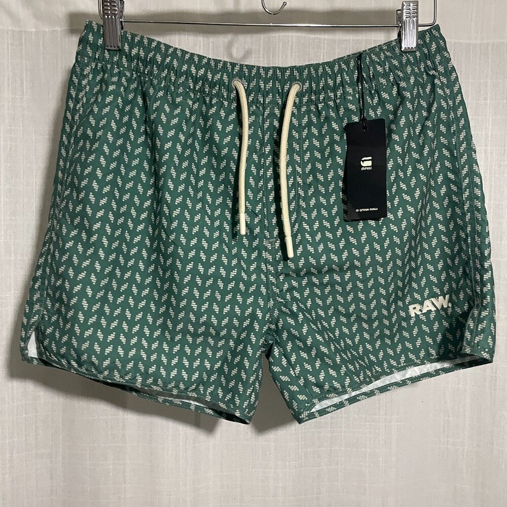G-Star Raw, NWT green swim shorts, Small
